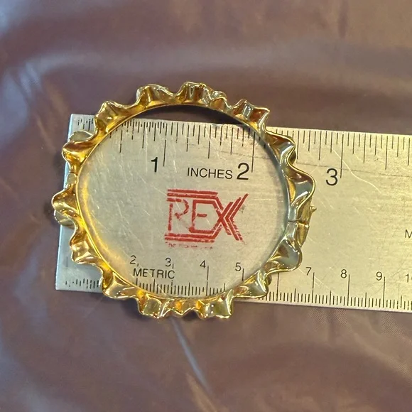 Kate Spade Gold-Tone Ruffle Hinged Bangle Bracelet - Picture 7 of 7